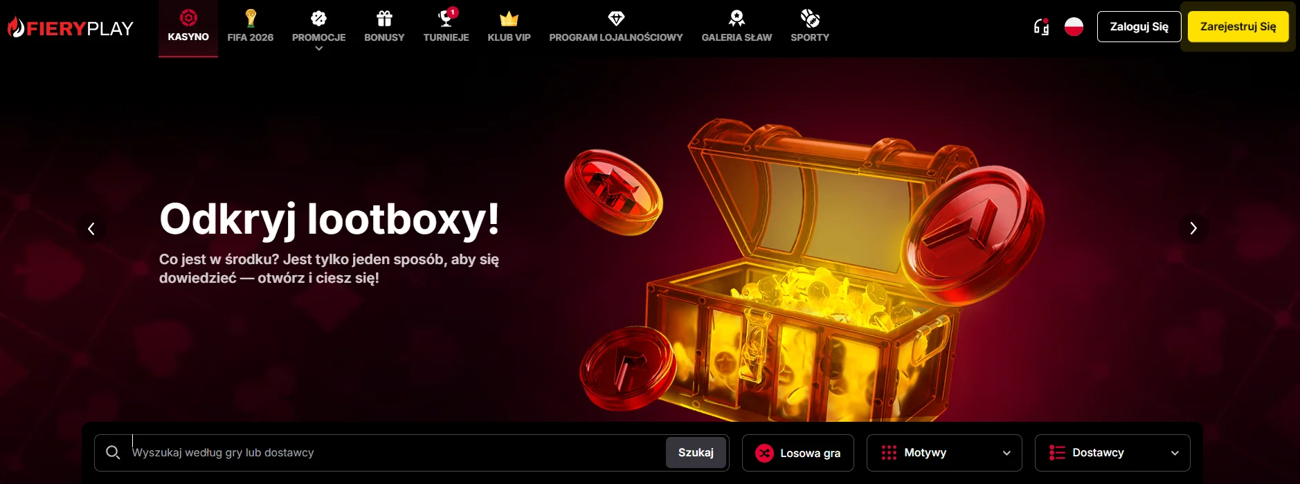 Strona internetowa FieryPlay